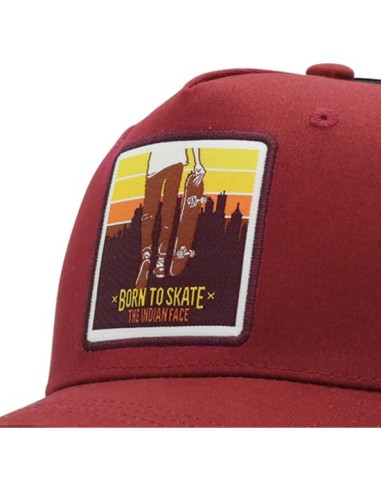 Oferta - THE INDIAN FACE 66568 Gorra the indian face born to skate rojo y negro