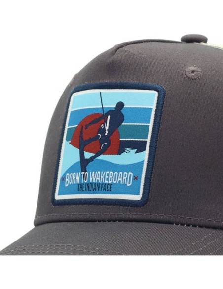 Oportunidad THE INDIAN FACE 66572 Gorra the indian face born to wakeboard gris y blanco