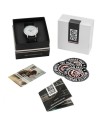Reloj scope silver and white - pulsera negra THE INDIAN FACE