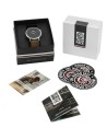 Reloj scope silver and black - pulsera marrón oscuro THE INDIAN FACE