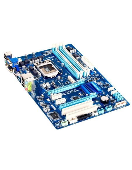 Gigabyte GA-Z77-DS3H - Placa base (LGA 1155, Intel Z77, 4 x DDR3, 1600+MHz, Intel HD Graphics, UEFI DualBIOS), azul: GIGABYTE: K