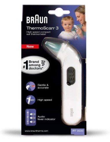 Termometro Corporal De Oido Braun Irt3030We Thermoscan Infrarojo