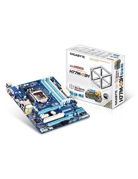 Gigabyte GA- H77M- D3H - Placa base Intel H61 Express DDR3 S1155