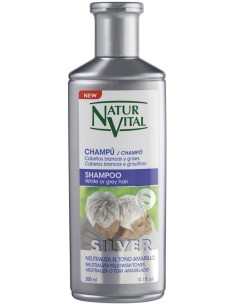 Champú Silver NATUR VITAL para Cabello Blanco y Gris 300 ml | Kiwiku