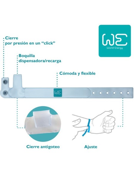 Oportunidad WE 141995 Pack de 10 pulseras dispensadoras de gel hidroalcoholico