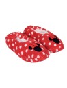 Zapatillas de casa suela blanda minnie, Color Rojo, Talla T.U.(28-33)