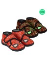 Zapatillas de casa media bota spiderman, Color Rojo, Talla T023