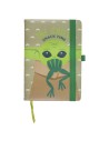 Cuaderno de notas polipiel the mandalorian the child, Color Verde, A5