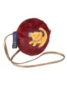 Bolso bandolera pelo lion king, Color Burdeos
