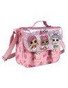 Bolso bandolera polipiel lol, Color Fucsia