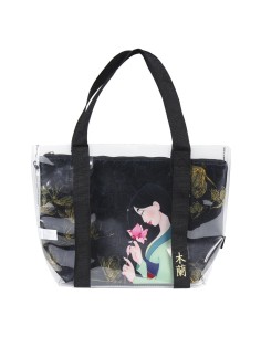 Oportunidad Cerda 2100002900 Bolso asas transparente princess mulan, Color Blanco