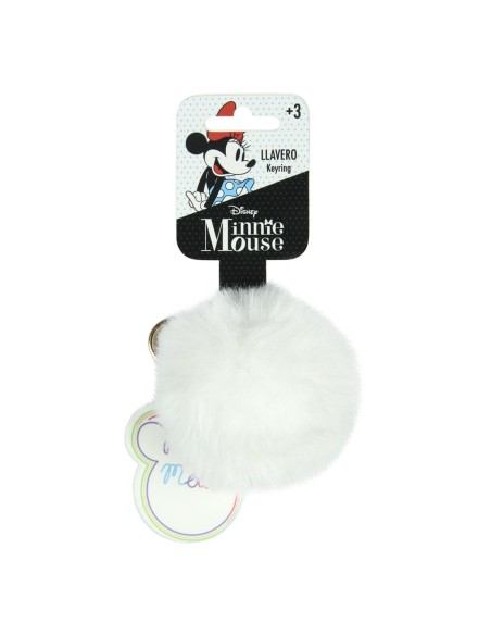 Mejor Precio en Cerda 2600000870_TU-C01 Llavero pompom minnie, Color Blanco, Talla T.UNICA