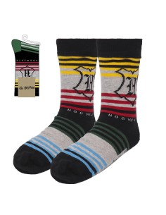 Oportunidad Cerda 2200006568_40-46-C51 Calcetines harry potter, Color Negra, rayas T.U.(40-46)