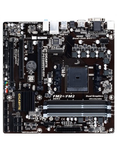 Gigabyte GA-F2A88XM-D3H - Placa base (DDR3, Socket FM2+, PCI Express 3.0, Radeon HD 7000) negro: GIGABYTE: Kiwiku.com: Informáti