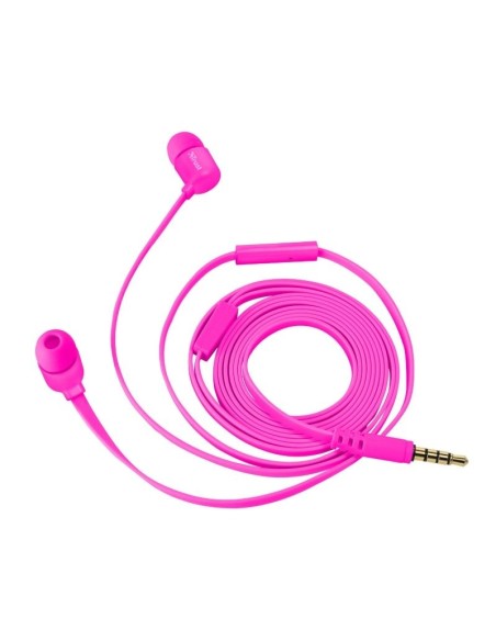 Auriculares Intrauditivos Trust Duga Rosa Neon Micrófono. 22109