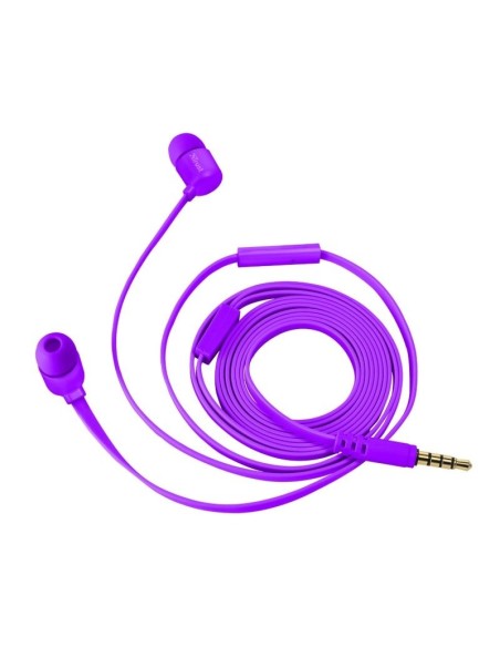 Auriculares Intrauditivos Trust Duga Purpura Neon Micrófono 22110