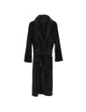 Batín bordado flannel fleece friends, Color Negra, Talla M