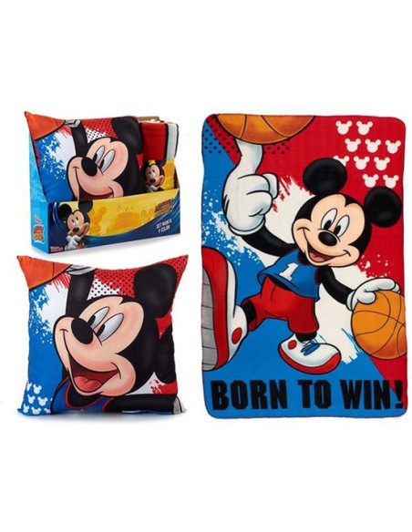 Oportunidad Disney 54056 Juego cojín y manta polar mickey