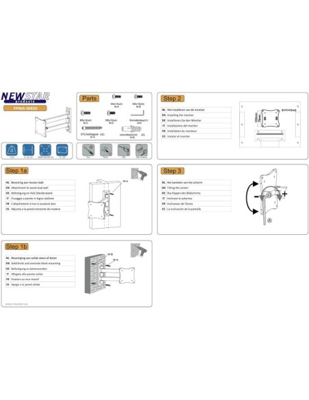Comprar FPMA-W820 soporte de pared para pantalla plana kiwiku