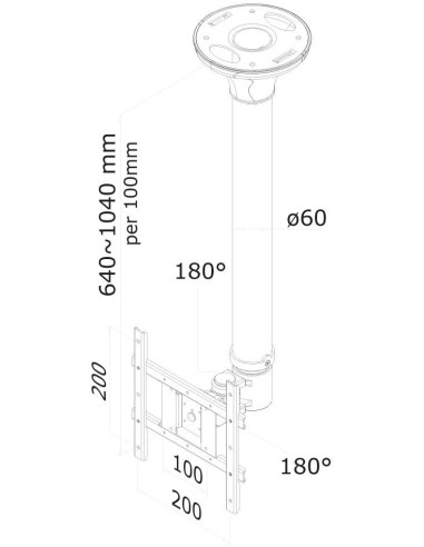 Comprar FPMA-C200 Soporte de techo NewStar para TV | kiwiku