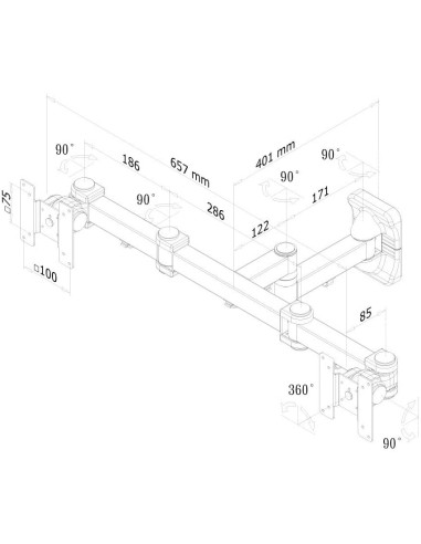 Oportunidad FPMA-W960D Soporte de pared NewStar monitor-TV