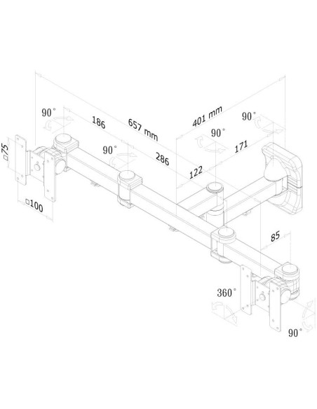 Oportunidad FPMA-W960D Soporte de pared NewStar monitor-TV