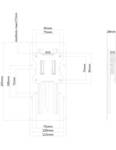 FPMA-LIFT100BLACK NewStar adaptador ajustable | kiwiku 2
