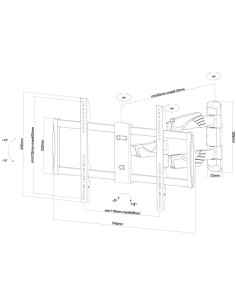 NM-W460WHITE Soporte de pared NewStar para TV Blanco | kiwiku 2