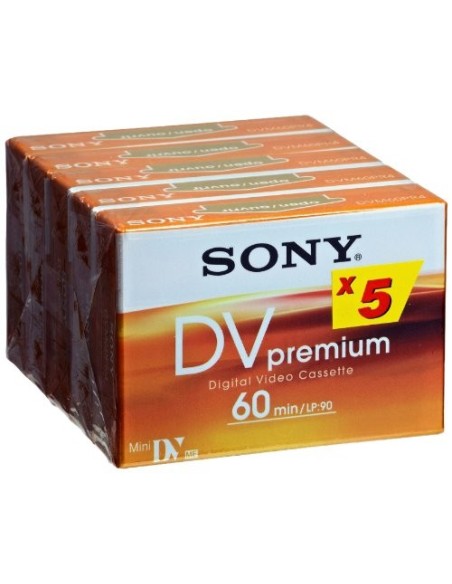 Sony 5DVM60PR-BT - Pack: 5 cintas Mini DV serie Premium, 60 minutos: Kiwiku.com: Electrónica
