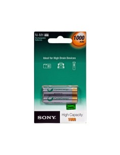 Sony NHAAAB2F - Pilas recargables NiMh, tipo AAA, 2 unidades