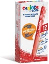 Carioca Bolígrafo Retráctil Oops Borrable Monocolor Rojo - Caja De 12