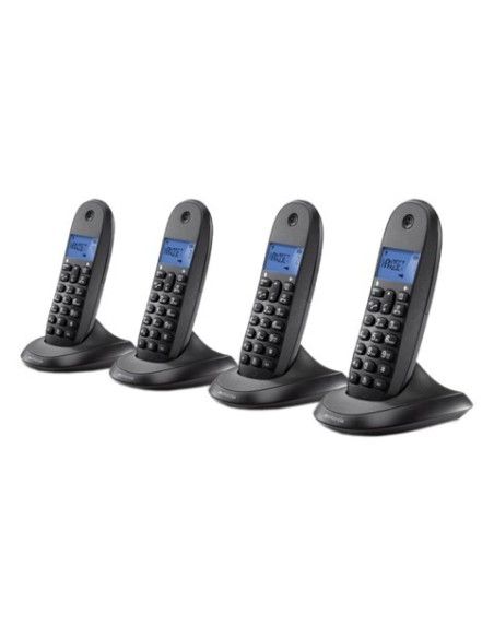 Motorola C1004LB+ Teléfono inalámbrico DECT Cuarteto negro