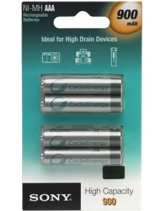 Sony NHAAAB4EC - Blister 4 pilas recargables de Ni-Mh, AAA, 1.2V, 900 mAH: Sony: Kiwiku.com: Electrónica