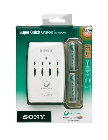 Cargador rÁpido con funciÓn descarga incluye 4 pilas aa 2500 mah BCG34HRE4C kiwiku.com