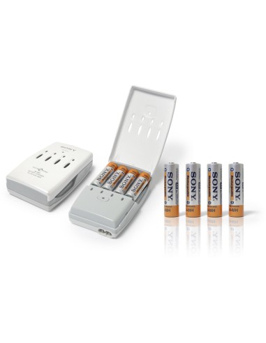 Cargador rÁpido con funciÓn descarga incluye 4 pilas aa 2500 mah BCG34HRE4C kiwiku.com