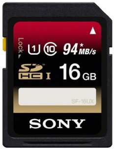 Sony SF16UX - Tarjeta SDHC de 16 GB clase 10 color negro SF16UX kiwiku.com