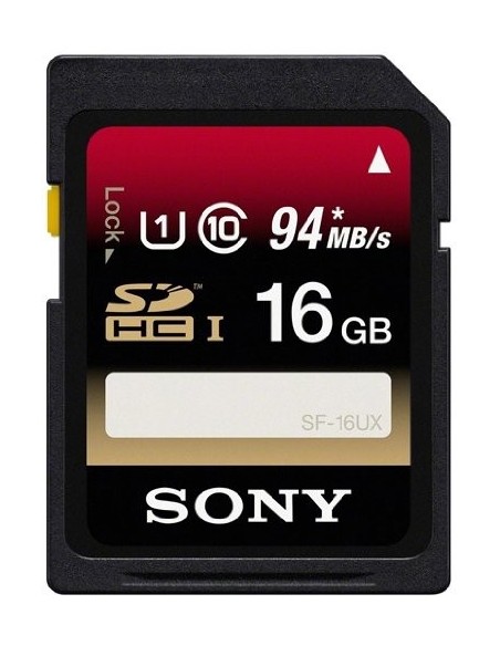 Sony SF16UX - Tarjeta SDHC de 16 GB clase 10 color negro SF16UX kiwiku.com