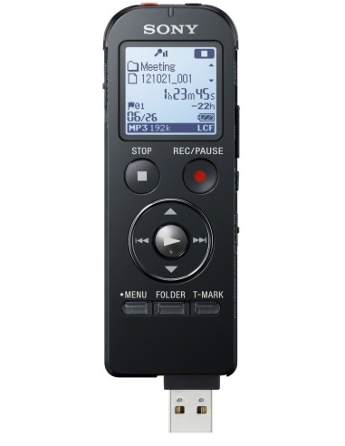 Sony ICDUX533B - Grabador de sonido digital portátil (microSD, USB, MP3), negro: Kiwiku.com: Oficina y papelería