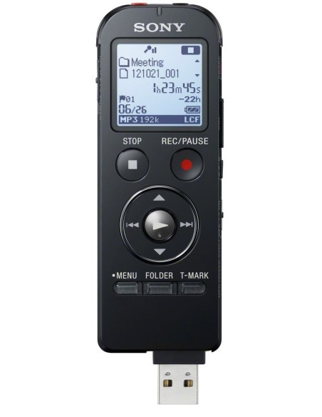 Sony ICDUX533B - Grabador de sonido digital portátil (microSD, USB, MP3), negro: Kiwiku.com: Oficina y papelería