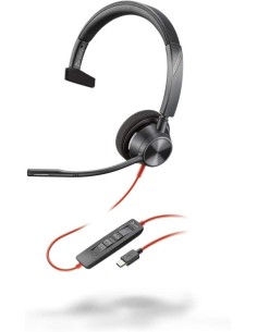Auricular Monoaural POLY - AUDIO Blackwire 3310 BW3310-M USB-C Negro | Kiwiku  