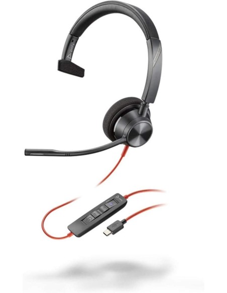 Auricular Monoaural POLY - AUDIO Blackwire 3310 BW3310-M USB-C Negro | Kiwiku  