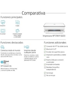 Impresora Multifuncion HP Inyeccion Color Envy 6020 a4 Wifi 2