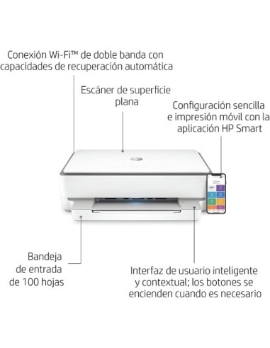 Impresora Multifuncion HP Inyeccion Color Envy 6020 a4 Wifi