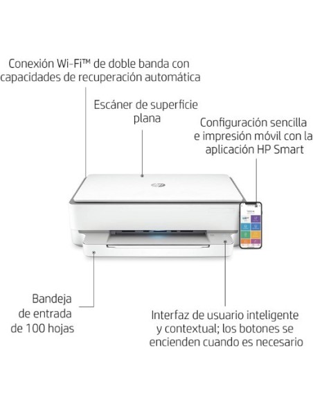 Impresora Multifuncion HP Inyeccion Color Envy 6020 a4 Wifi