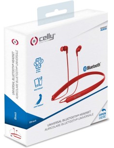 Ofertón Auricular Celly Bluetooth Neck Rojo. BHNECKRD 2