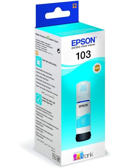Oferta - Epson Ecotank 103 Cartucho de Tinta Cyan. C13T00S24A