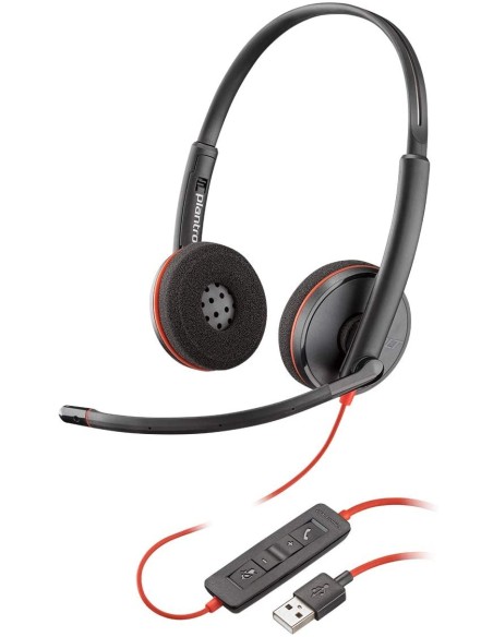 Auriculares Micrófono Plantronics Blackwire 3220 Binaural Diadema