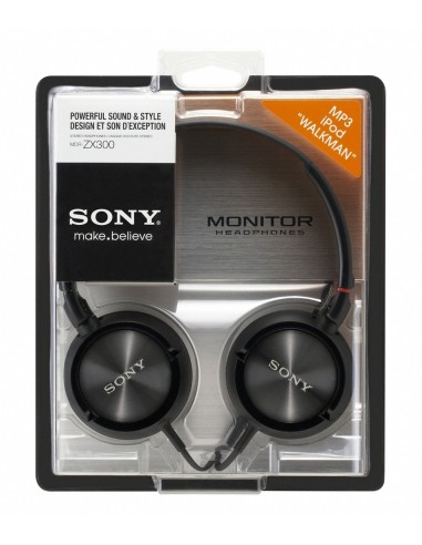 Sony MDRZX300B - Auriculares de diadema abiertos, negro