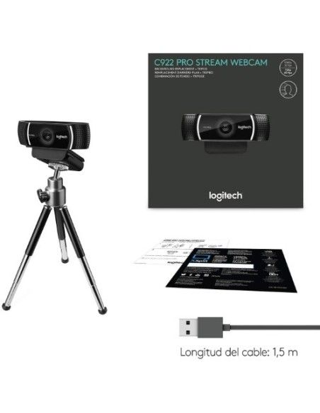 Logitech C922 Pro Stream Cámara Web professional 960-001088