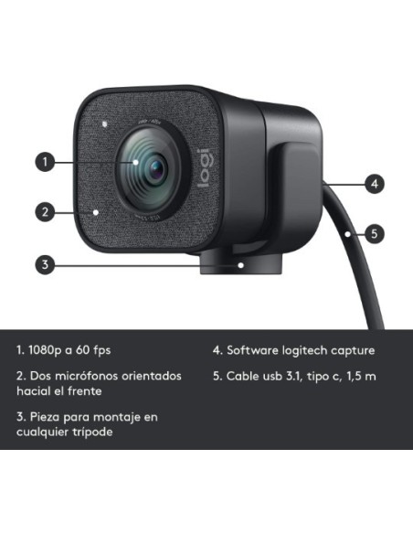 Logitech StreamCam Cámara Web streaming Full HD. 960-001281